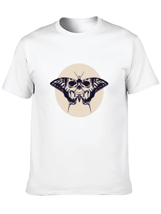 Skull Butterfly Graphic Tee - Unique Design