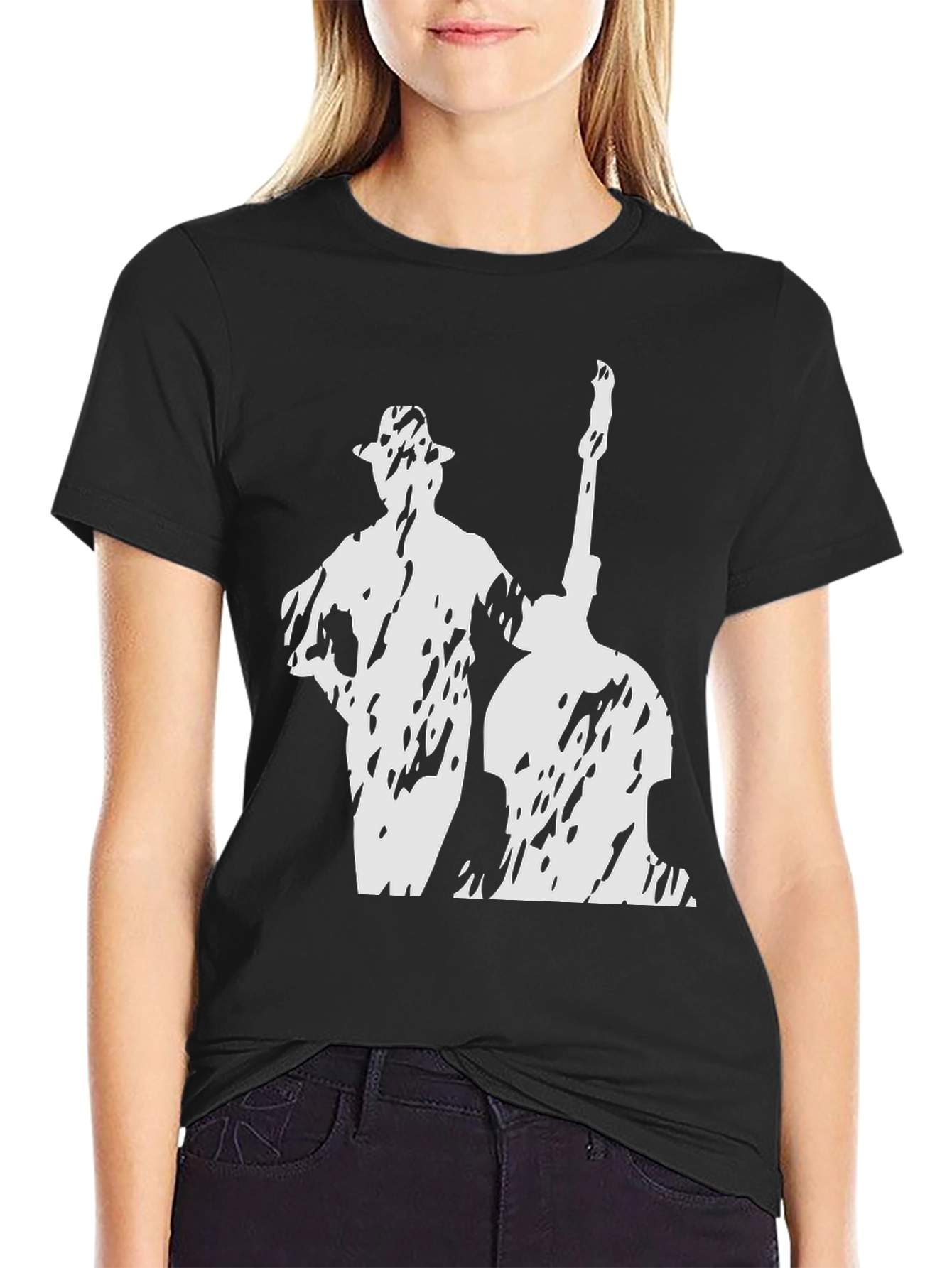 Jazz Musician Graphic T-Shirt - Black