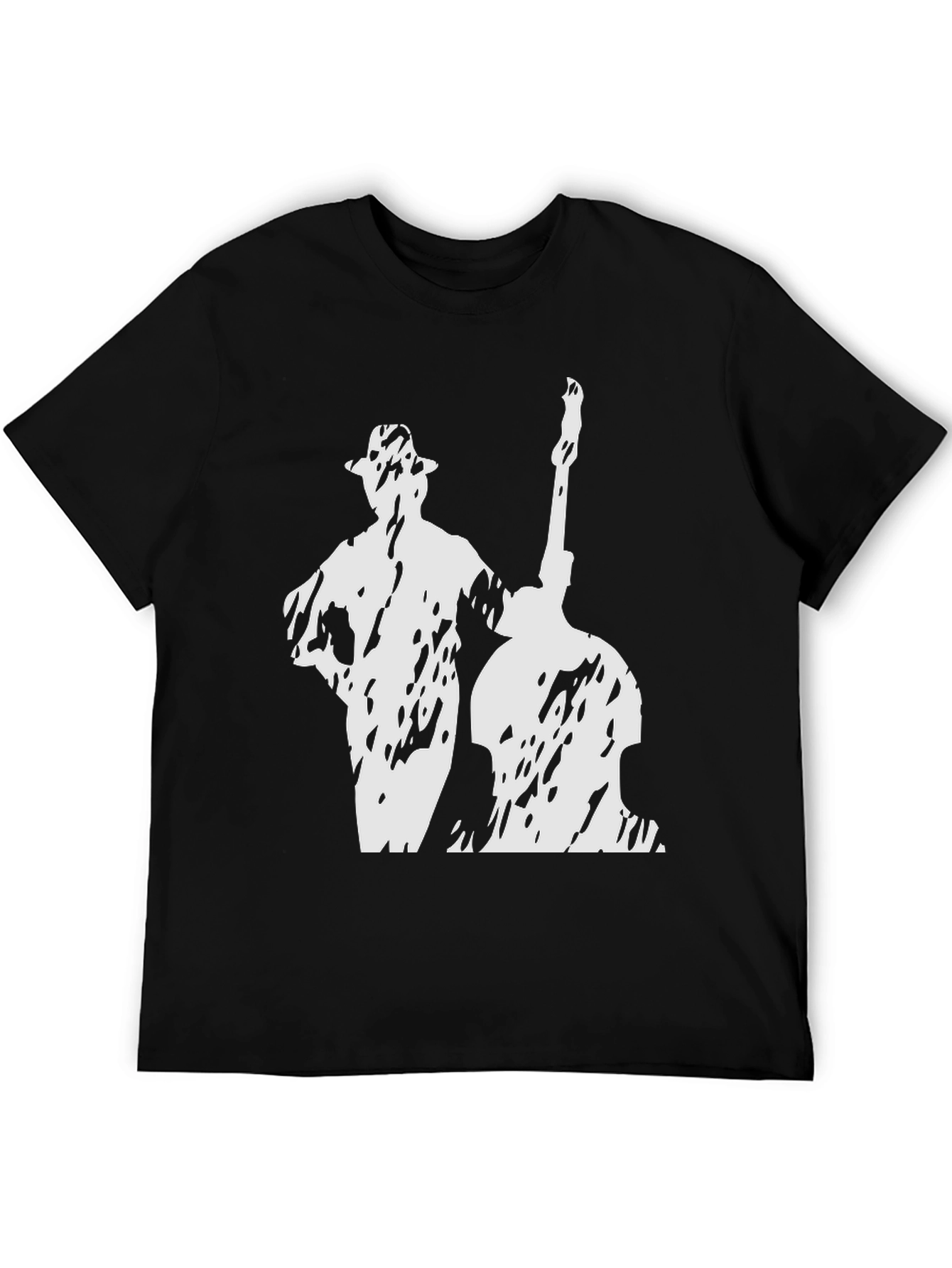 Jazz Musician Graphic T-Shirt - Black