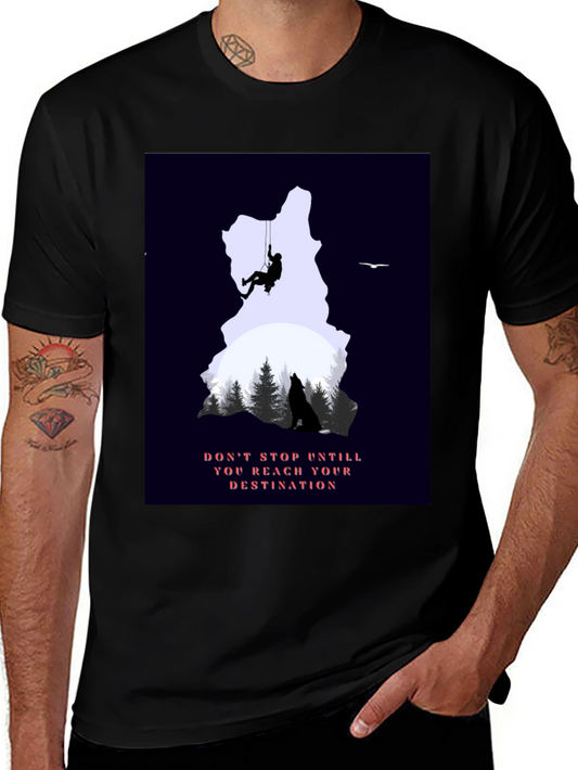 Adventure Seeker Graphic T-Shirt - Never Give Up!