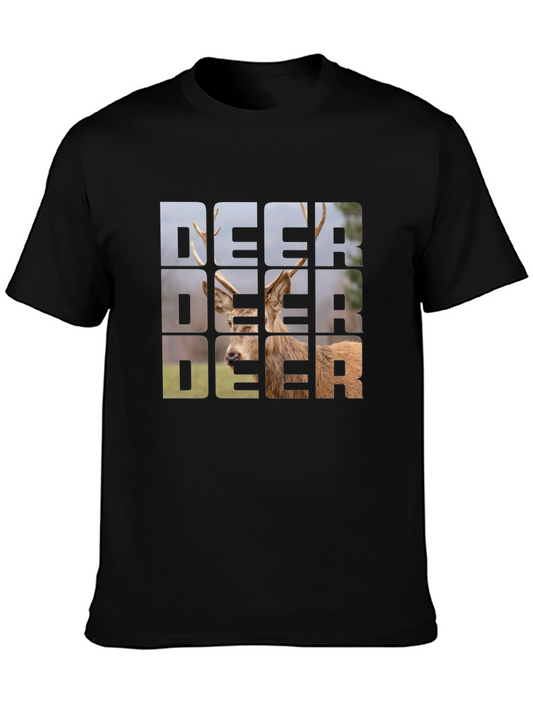 Deer Graphic Print T-Shirt - Animal Lover Tee