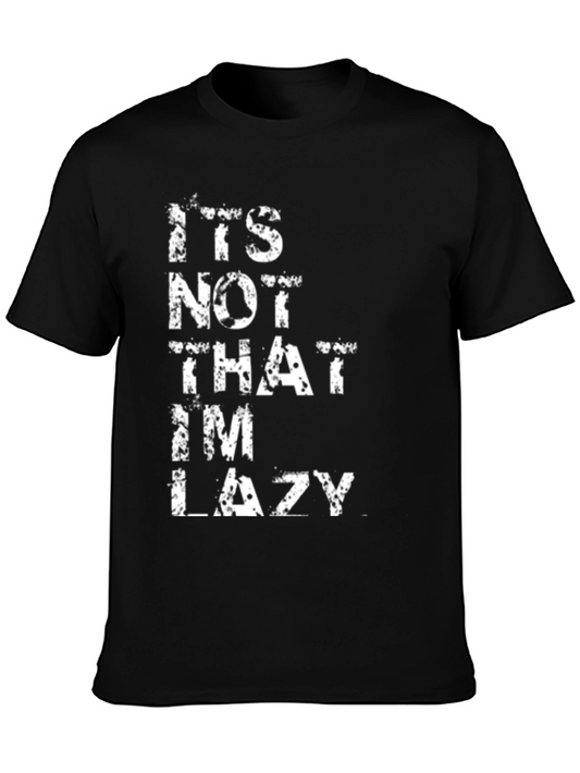 Funny Lazy Statement Black Graphic Tee