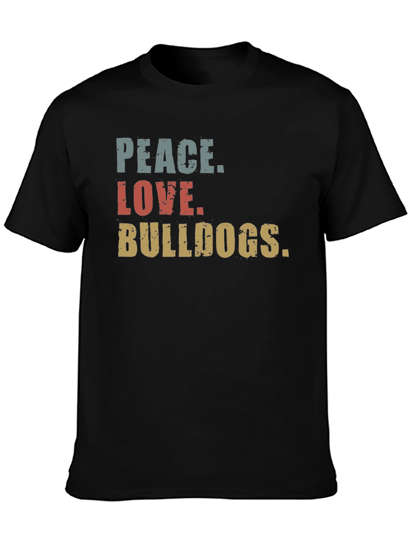 Peace Love Bulldogs Graphic Tee