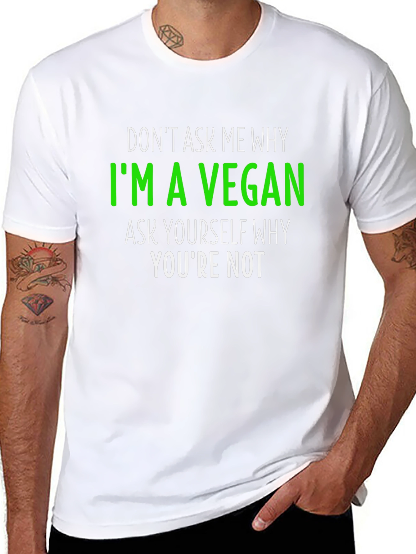 Vegan Statement T-Shirt - Ask Yourself Why Youre Not