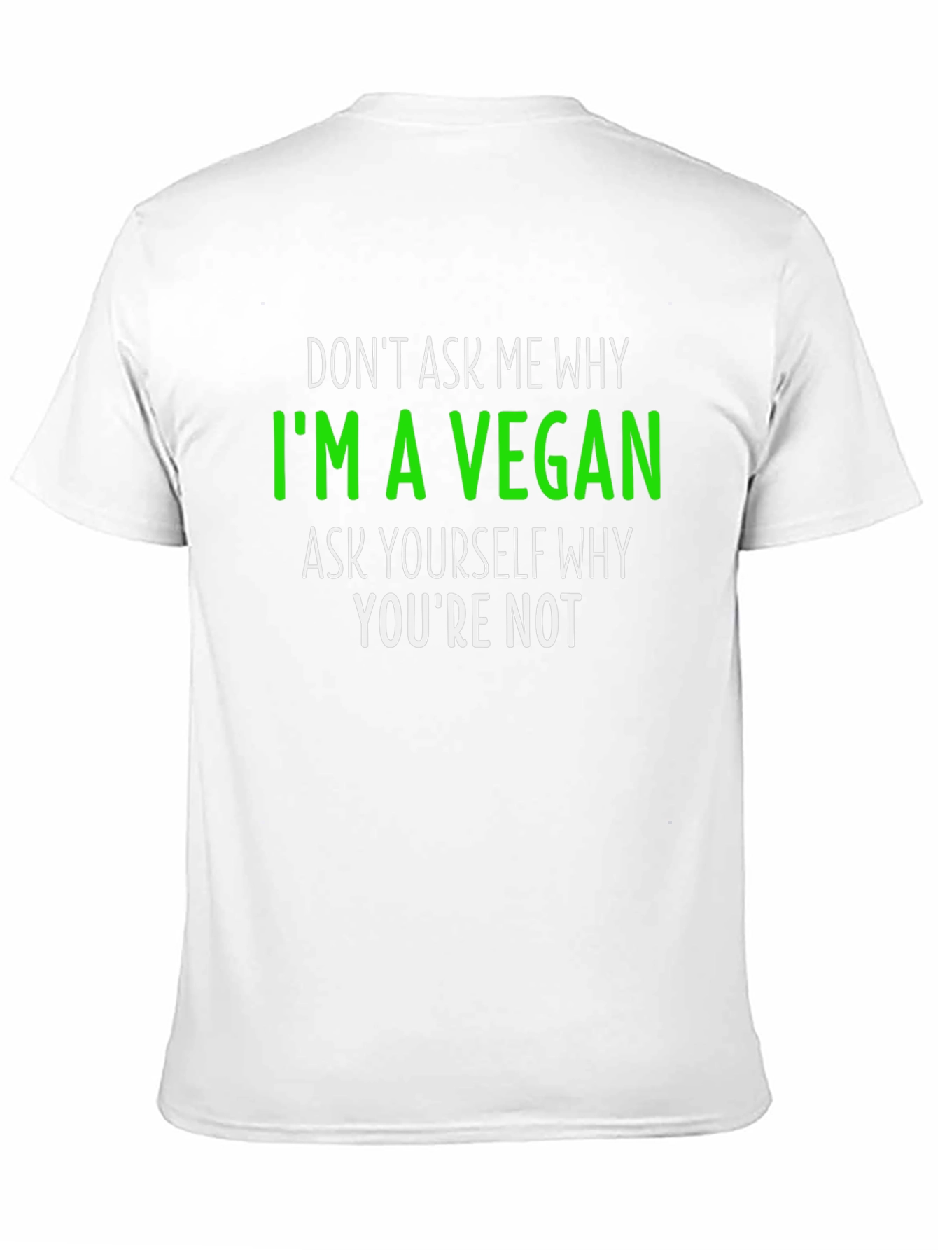 Vegan Statement T-Shirt - Ask Yourself Why Youre Not