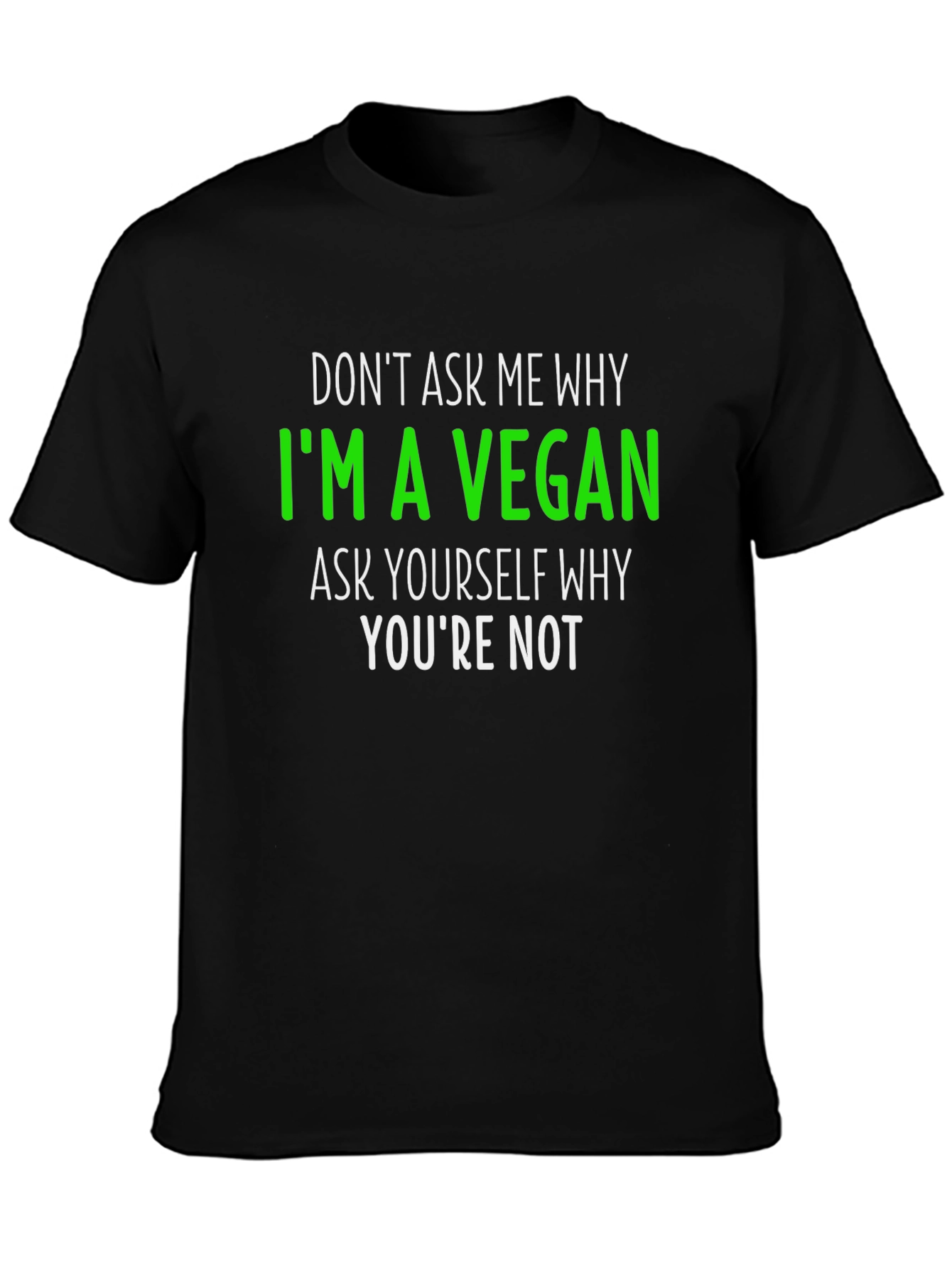Vegan Statement T-Shirt - Ask Yourself Why Youre Not