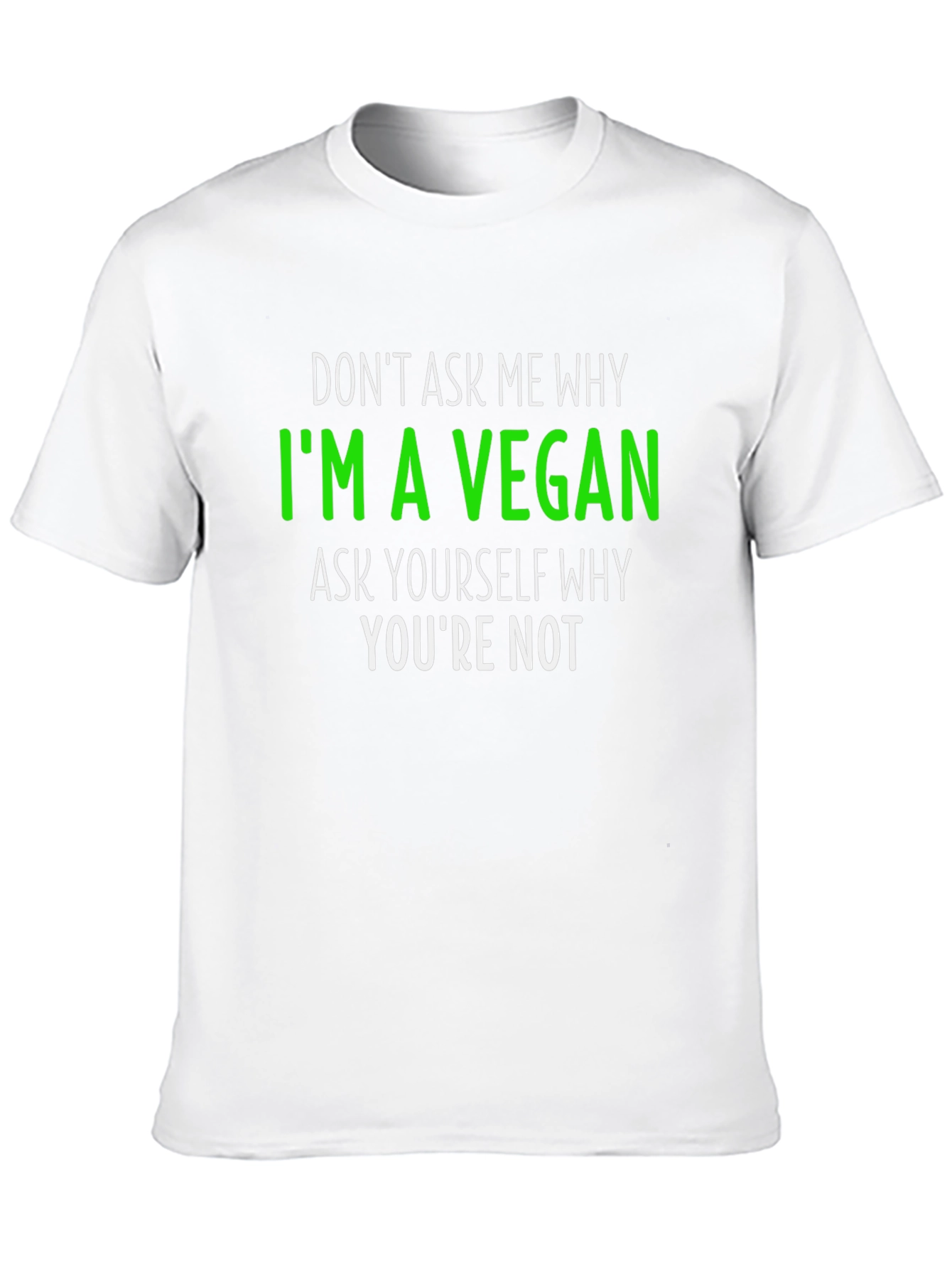 Vegan Statement T-Shirt - Ask Yourself Why Youre Not