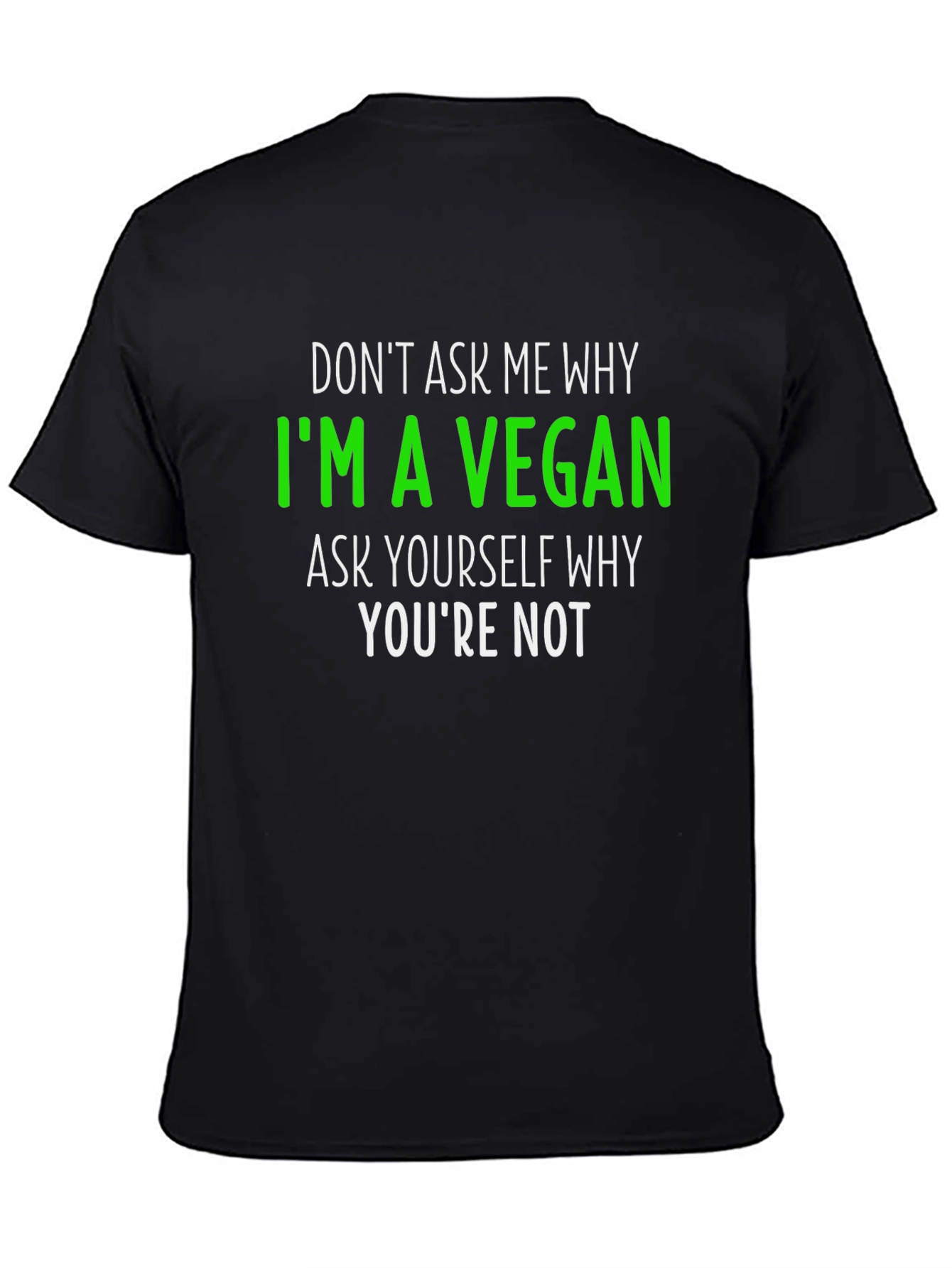 Vegan Statement T-Shirt - Ask Yourself Why Youre Not