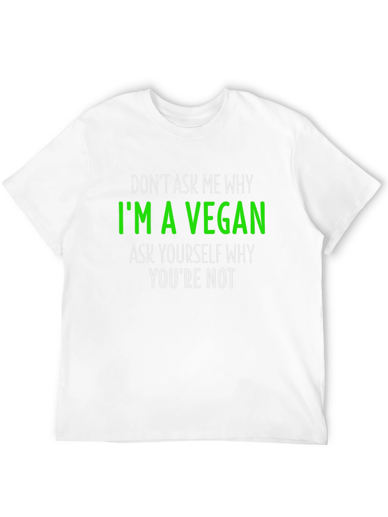 Vegan Statement T-Shirt - Ask Yourself Why Youre Not