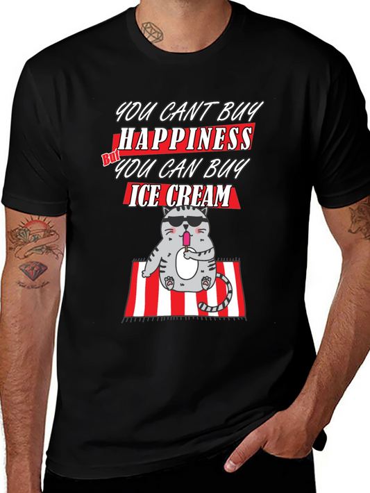 Cat Ice Cream Happiness T-Shirt