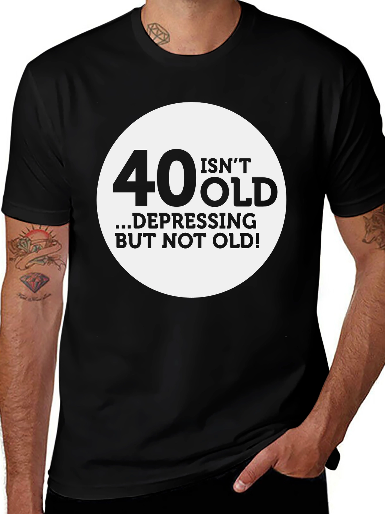 Funny 40th Birthday T-Shirt - Not Old Depressing