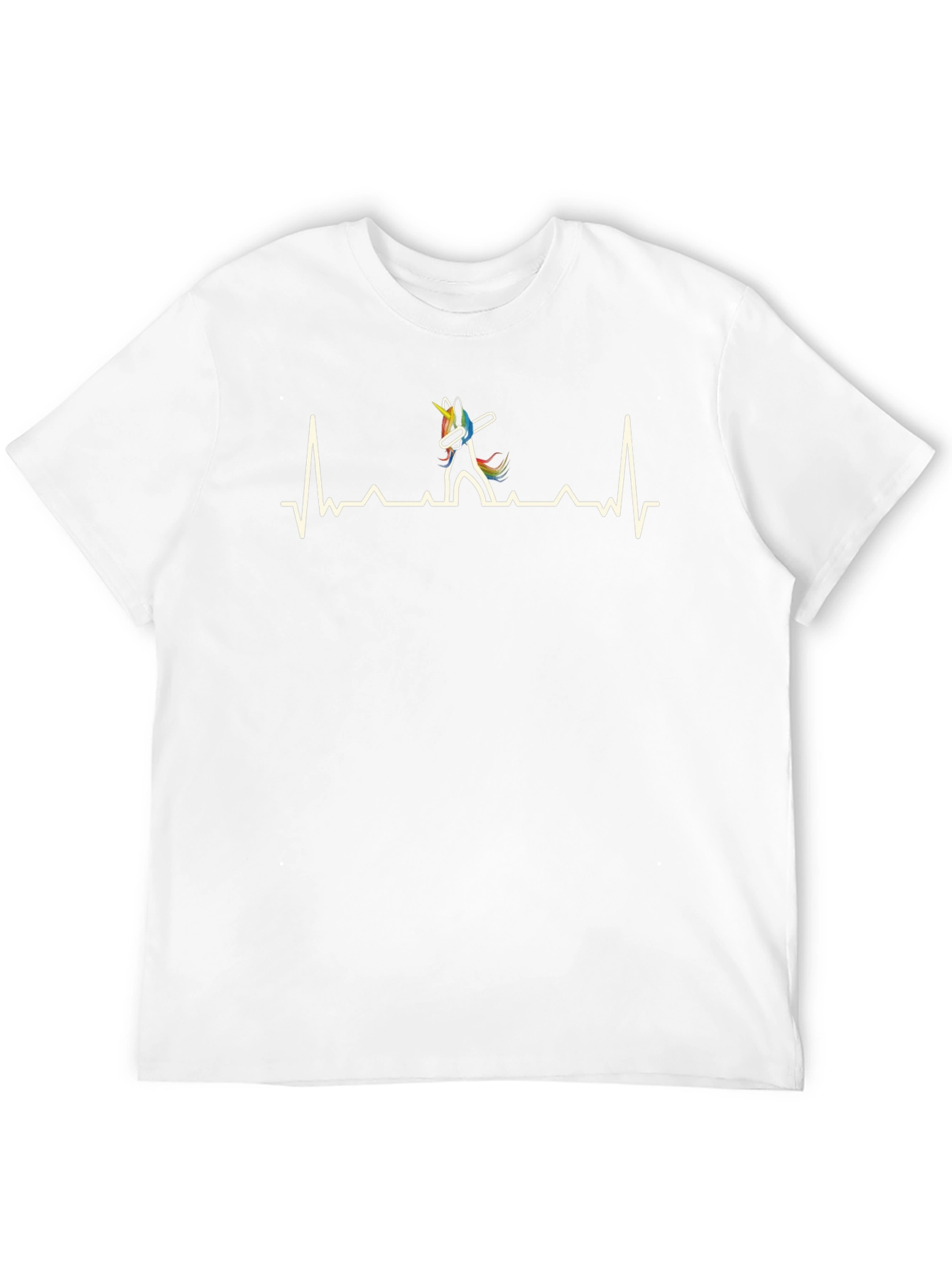 Unicorn Heartbeat Black T-Shirt
