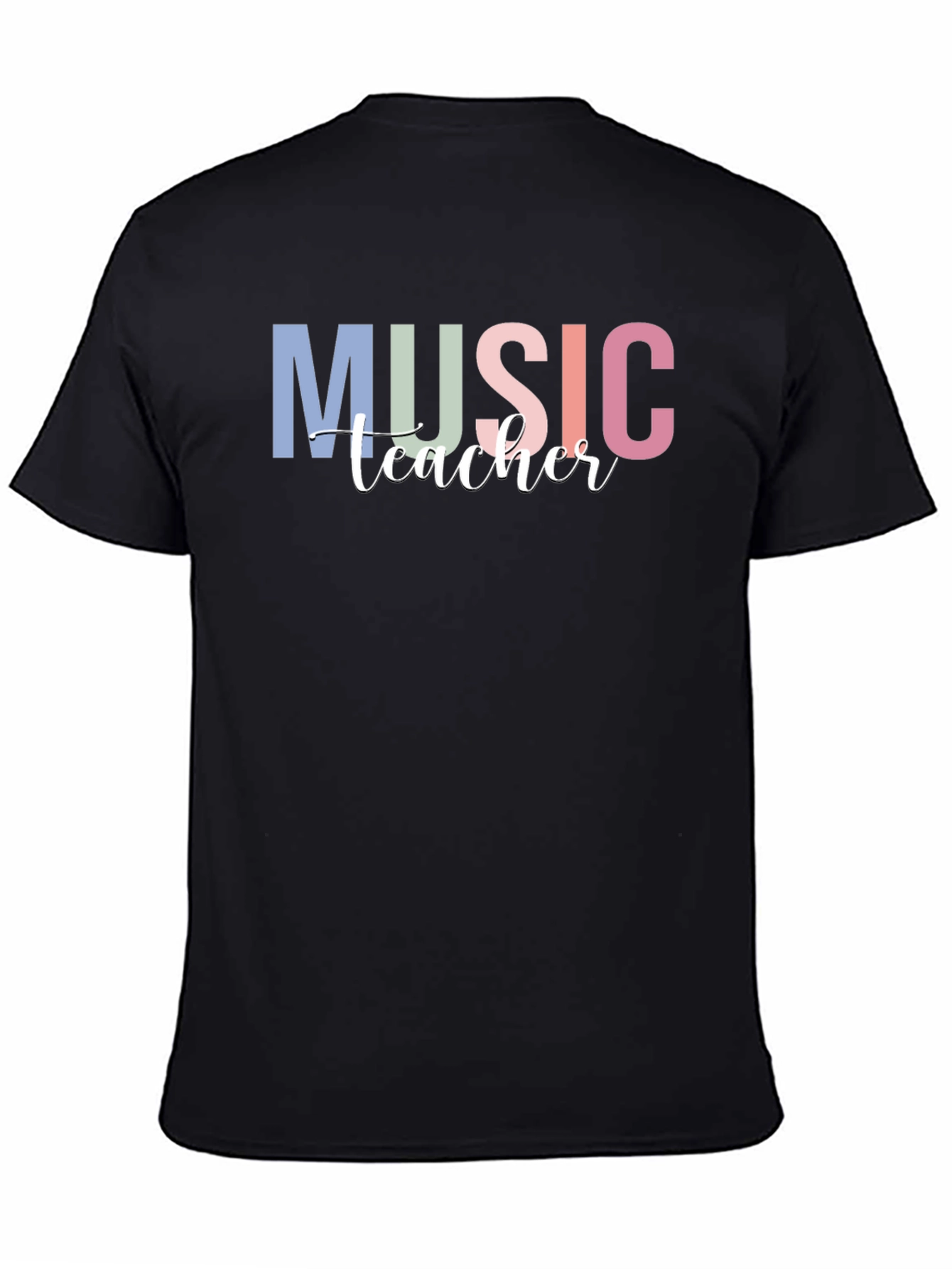 Music Teacher Graphic Tee - Black Crew Neck