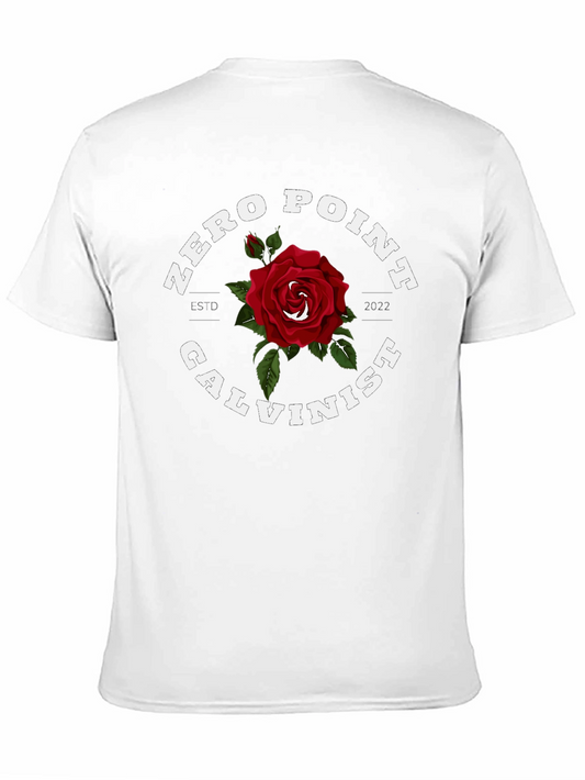 Zero Point Calvinist T-Shirt with Rose Design