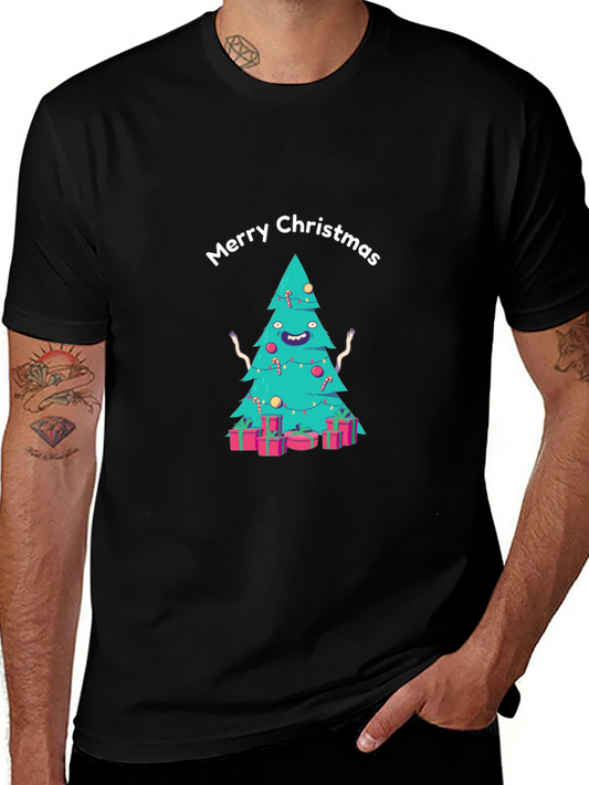 Funny Christmas Tree Graphic Tee - Holiday Cheer