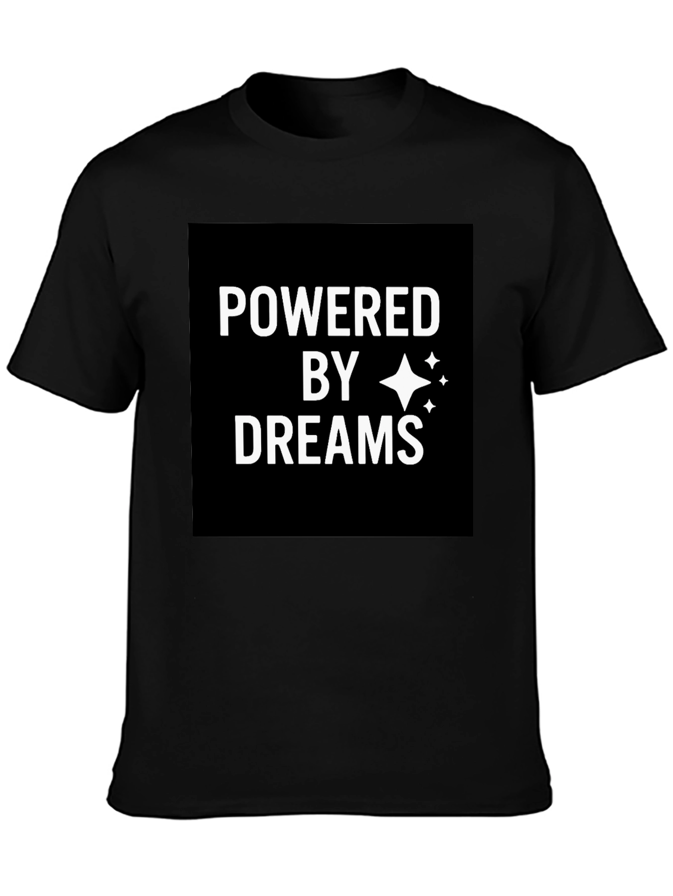Powered by Dreams Black Graphic T-Shirt