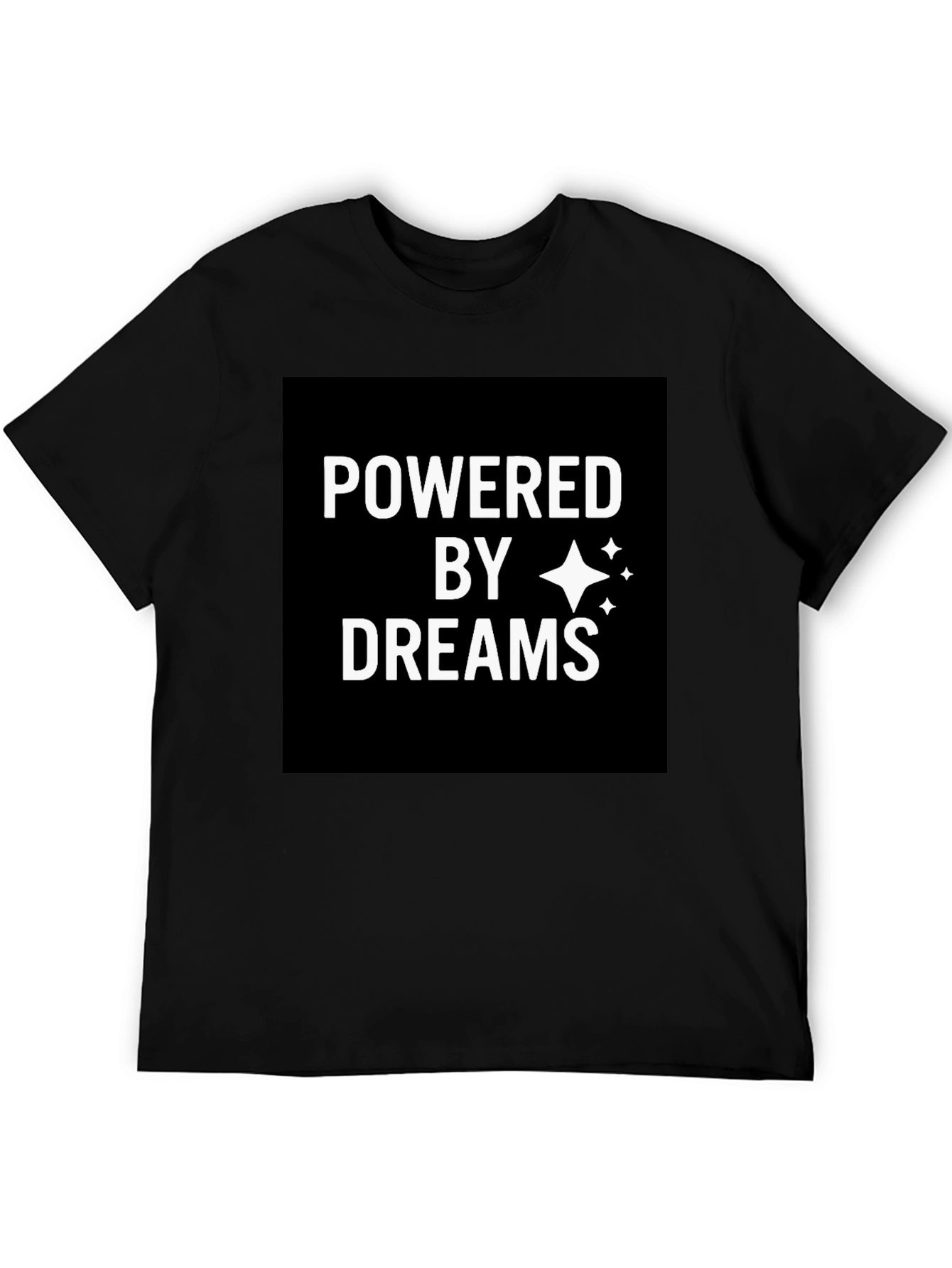 Powered by Dreams Black Graphic T-Shirt