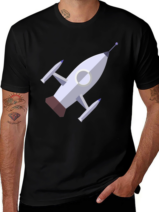 Rocket Graphic Tee - Cool Space Design