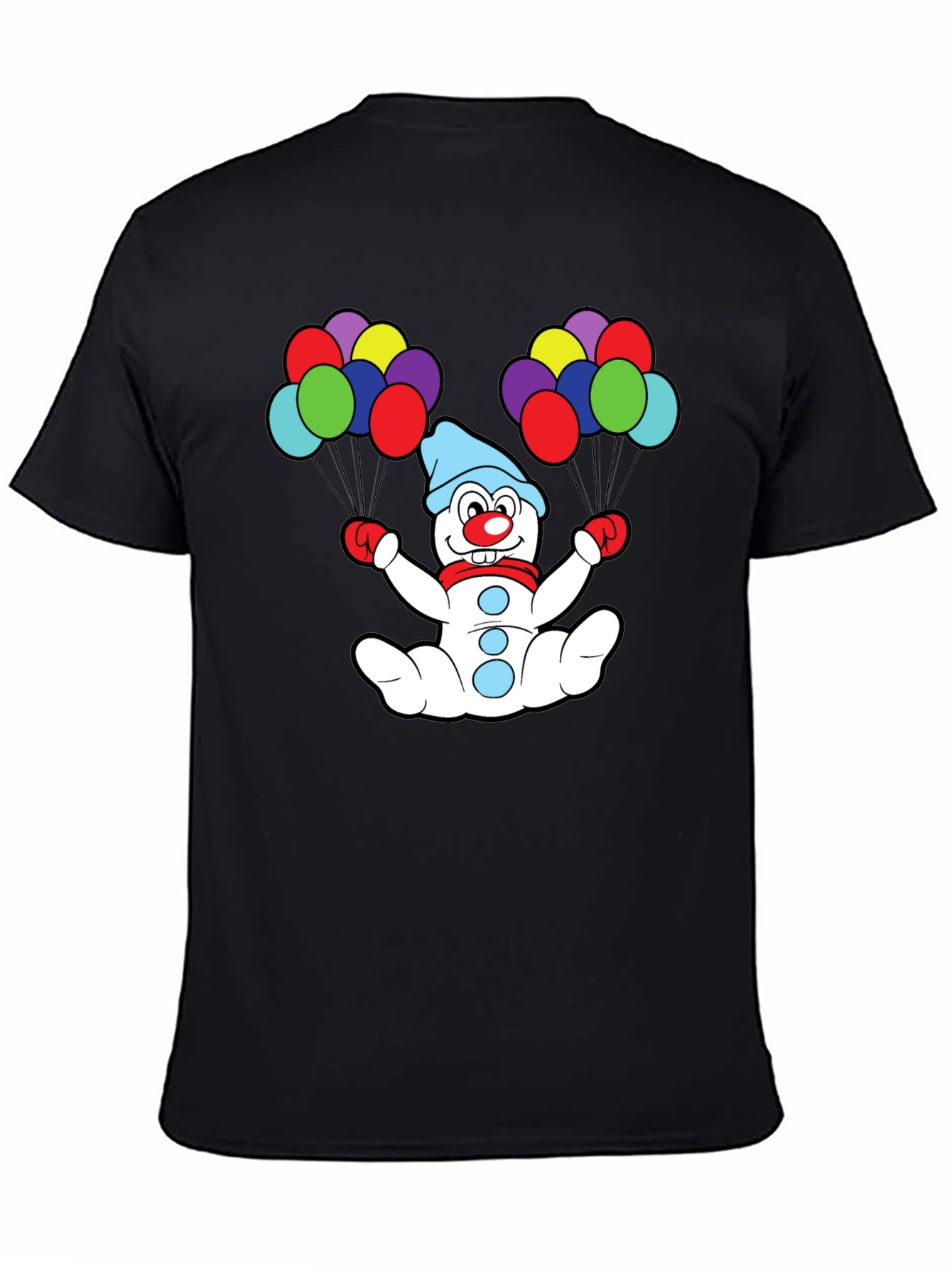 Clown Snowman Balloon Graphic T-Shirt