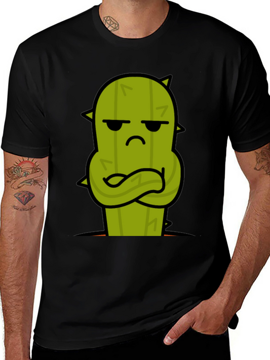 Grumpy Cactus Graphic Tee - Unisex Black T-Shirt