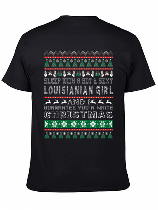 Funny Christmas T-Shirt Sleep with a Louisianian Girl