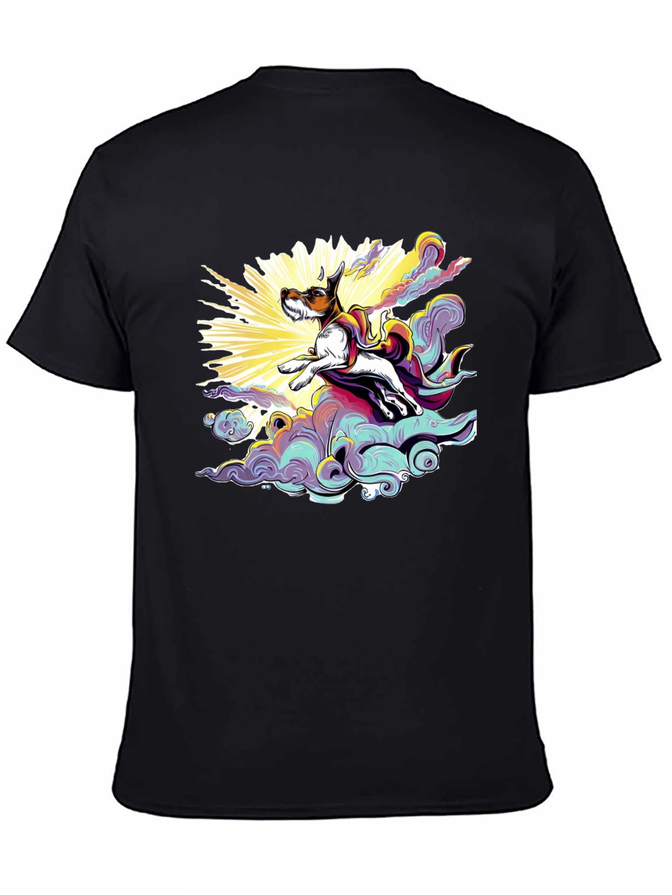 Dog Superhero T-Shirt - Black Cotton Tee