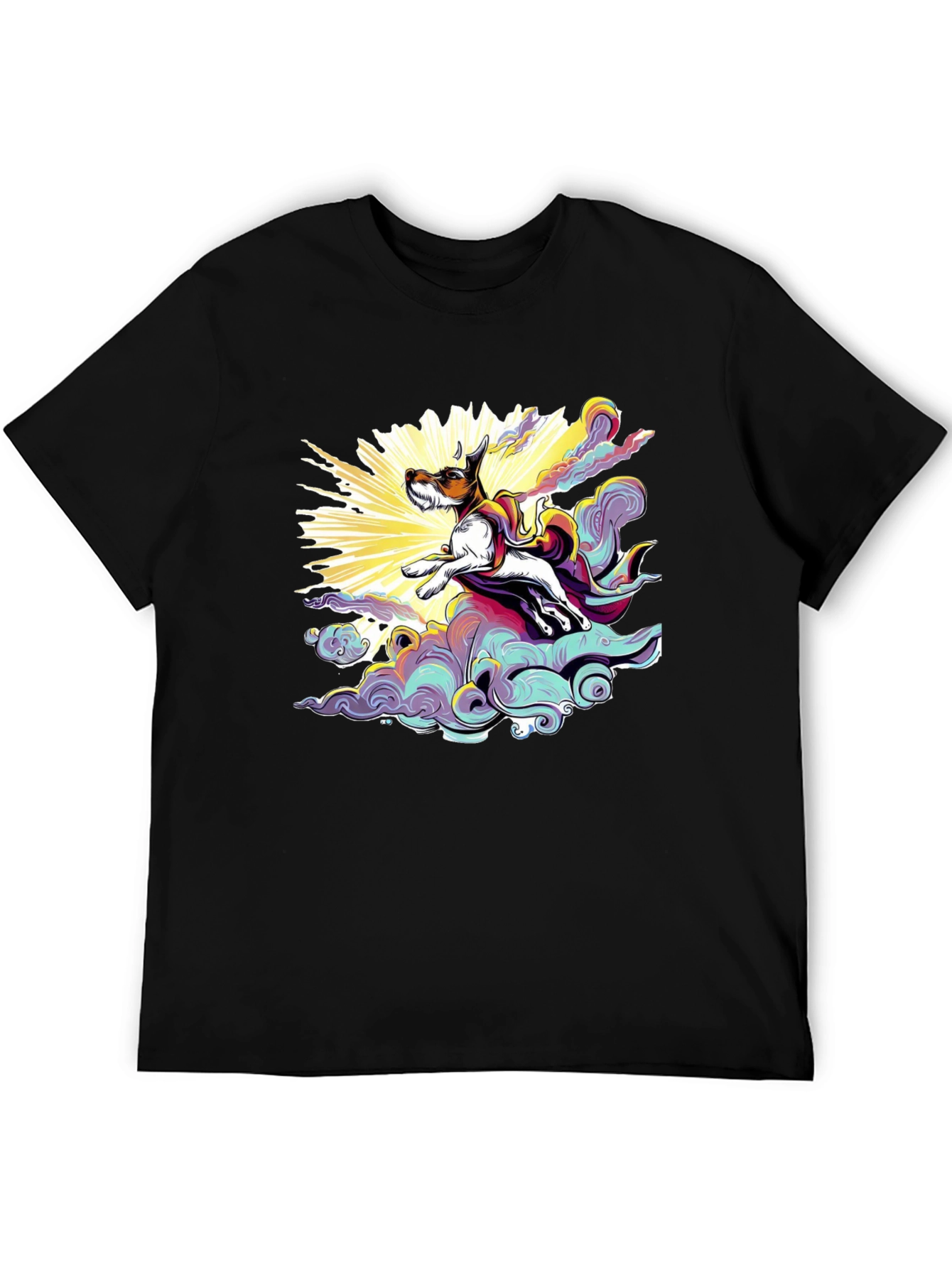 Dog Superhero T-Shirt - Black Cotton Tee