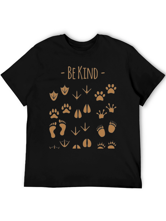 Be Kind Animal Tracks T-Shirt - Black