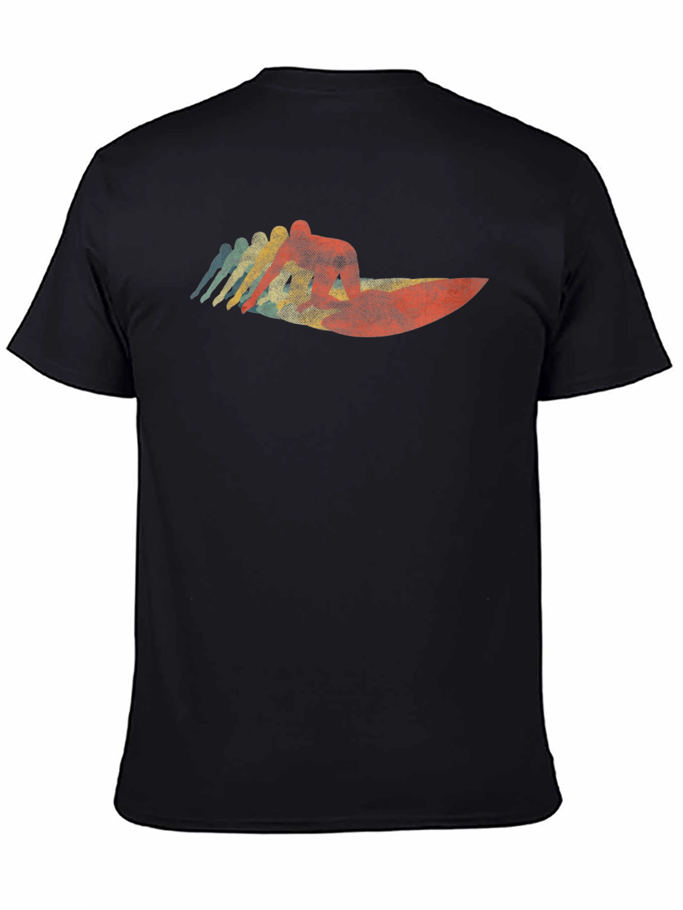 Retro Surfer T-Shirt - Black Cotton Tee