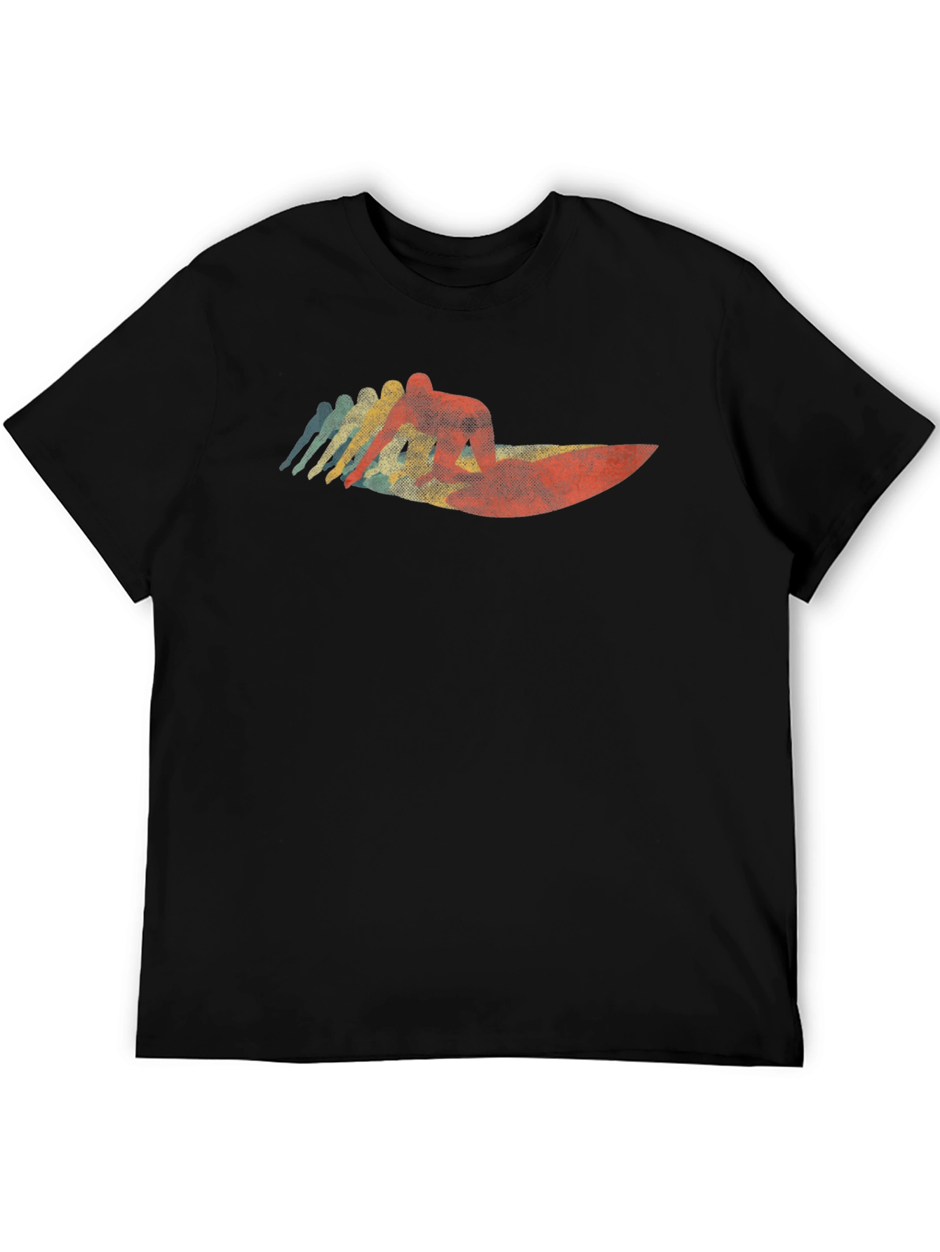 Retro Surfer T-Shirt - Black Cotton Tee