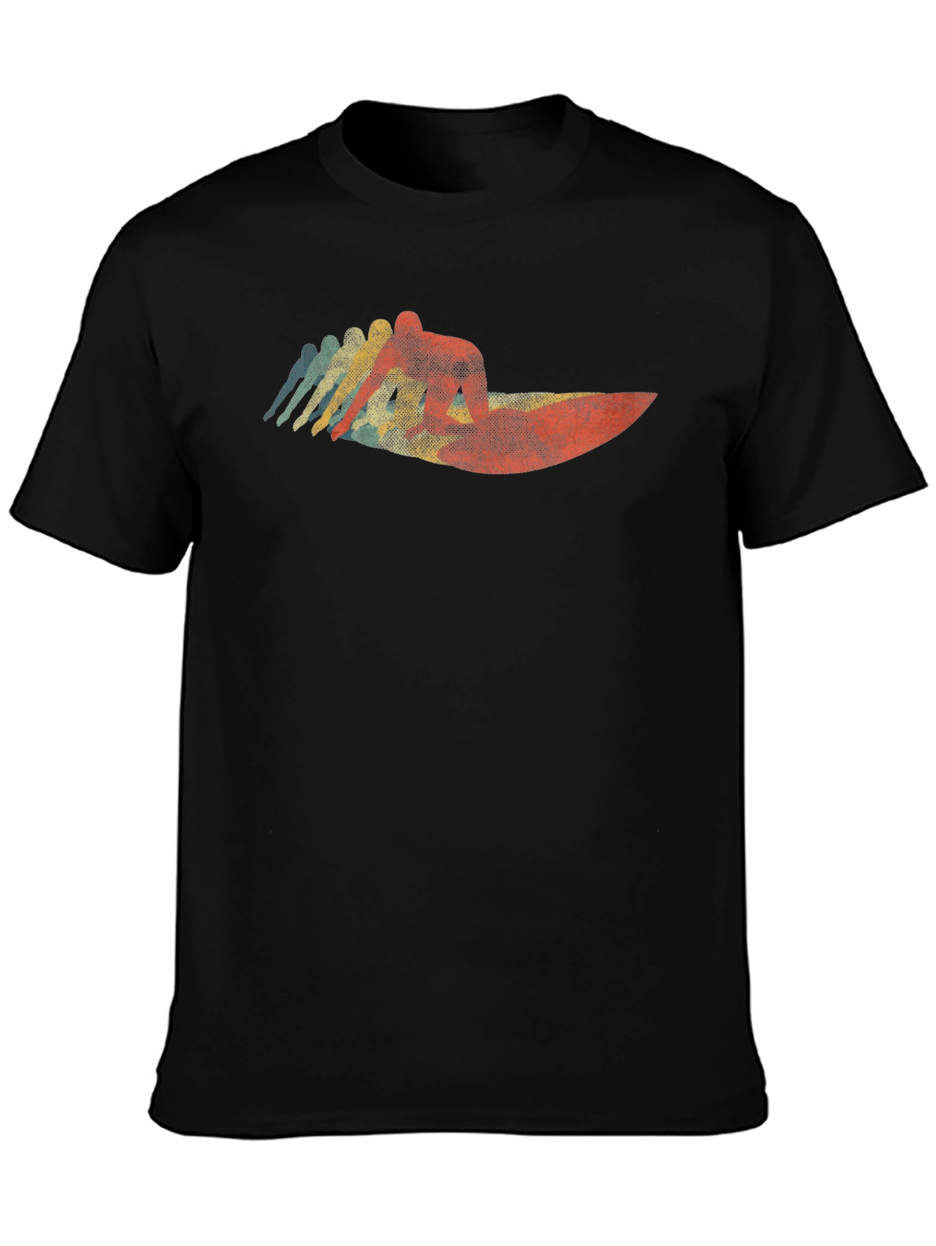 Retro Surfer T-Shirt - Black Cotton Tee