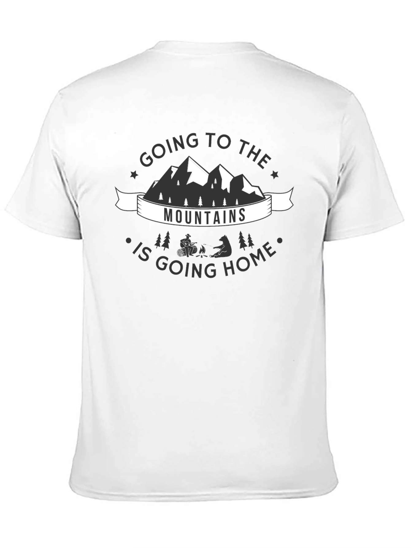 Mountains are Home Tee - Black Graphic T-Shirt