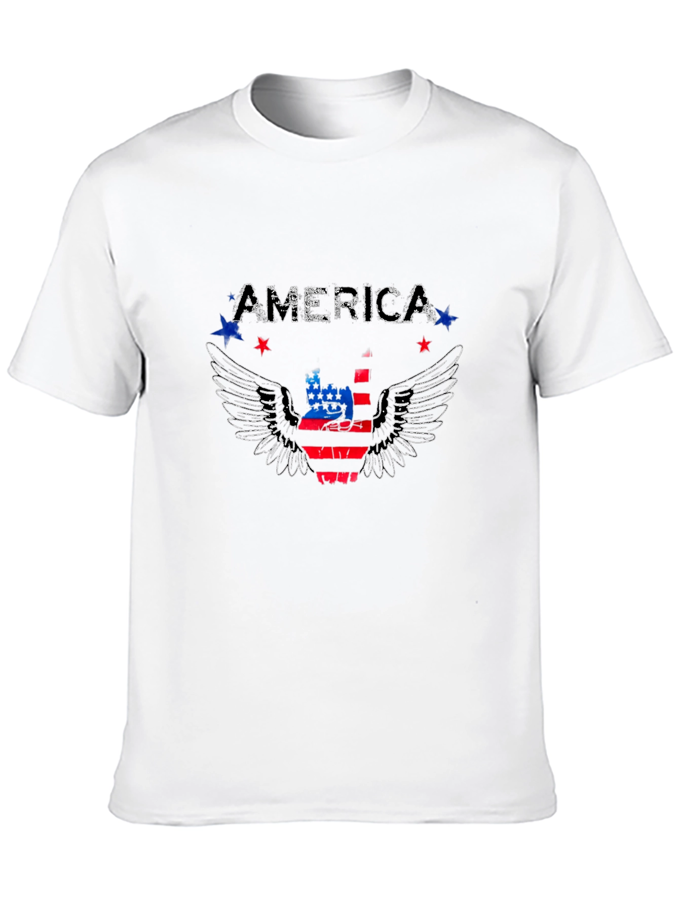 America Flag Eagle Wings Graphic T-Shirt