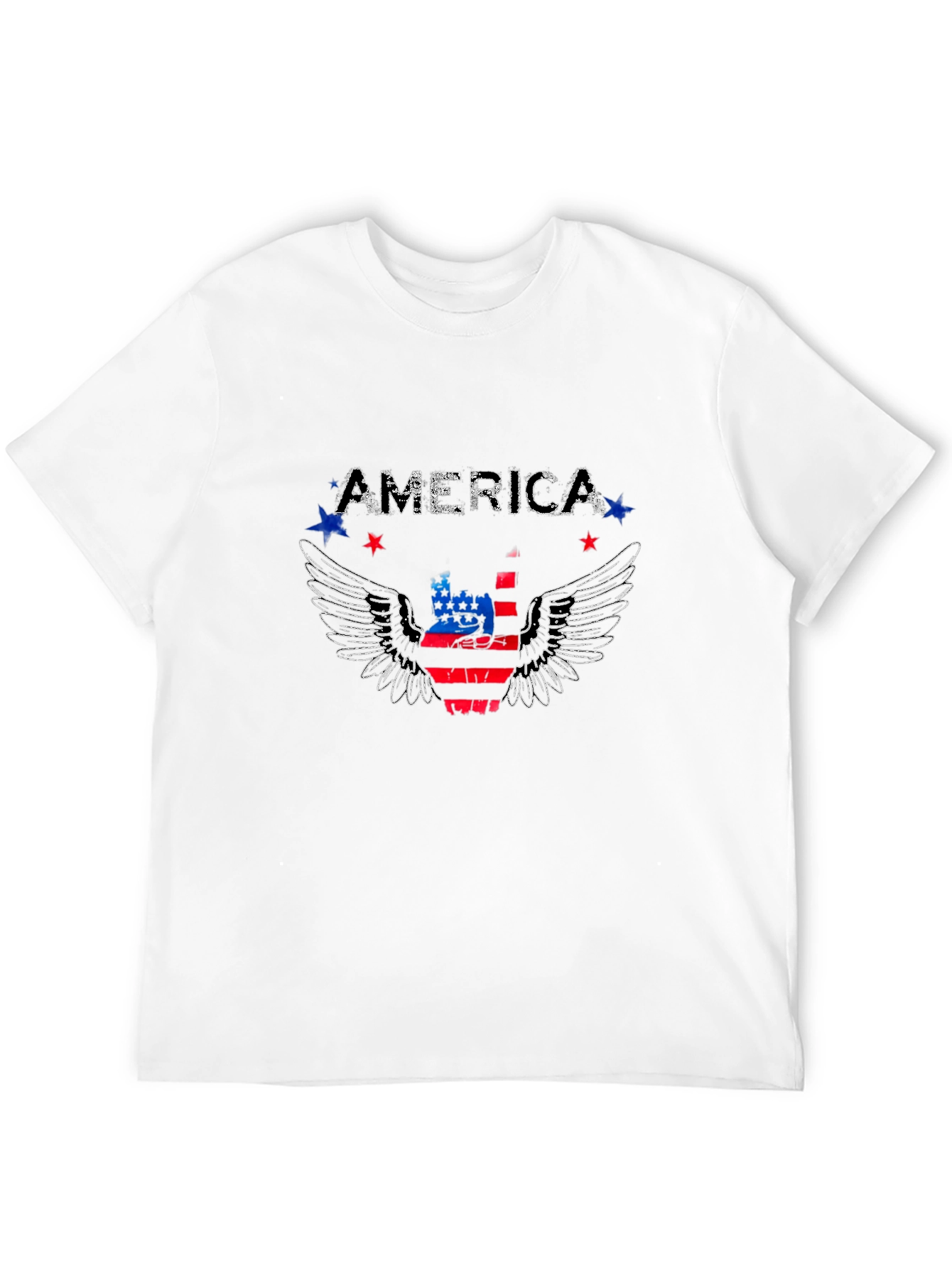 America Flag Eagle Wings Graphic T-Shirt