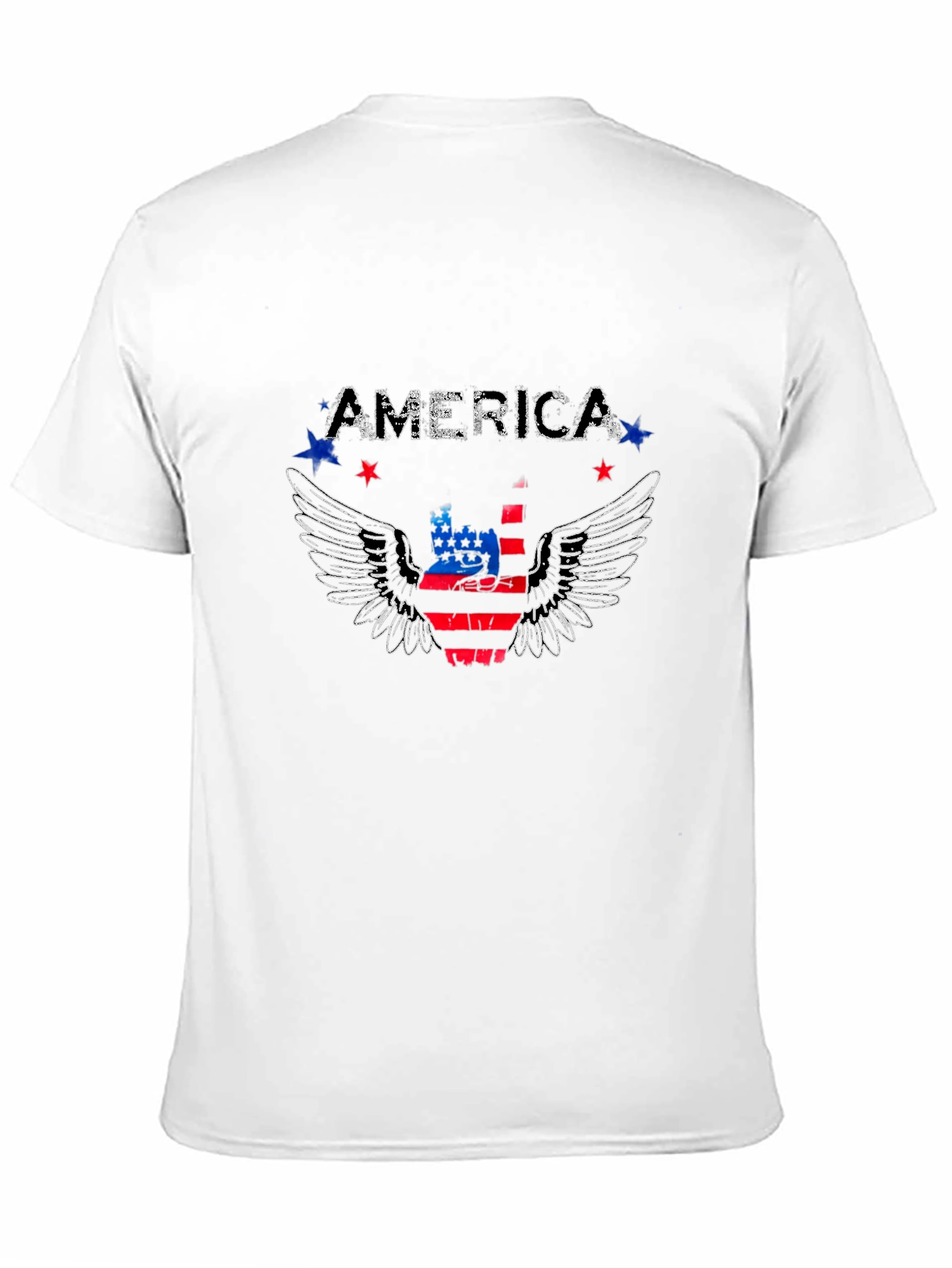 America Flag Eagle Wings Graphic T-Shirt