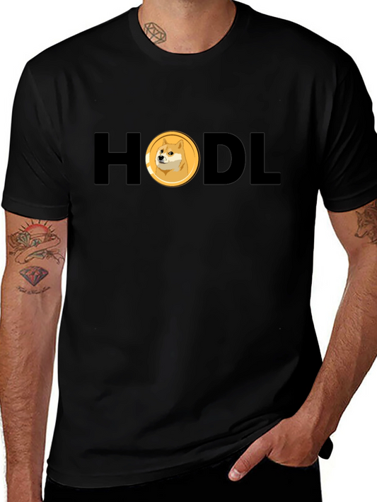 HODL Dogecoin Graphic T-Shirt - Crypto Meme Tee