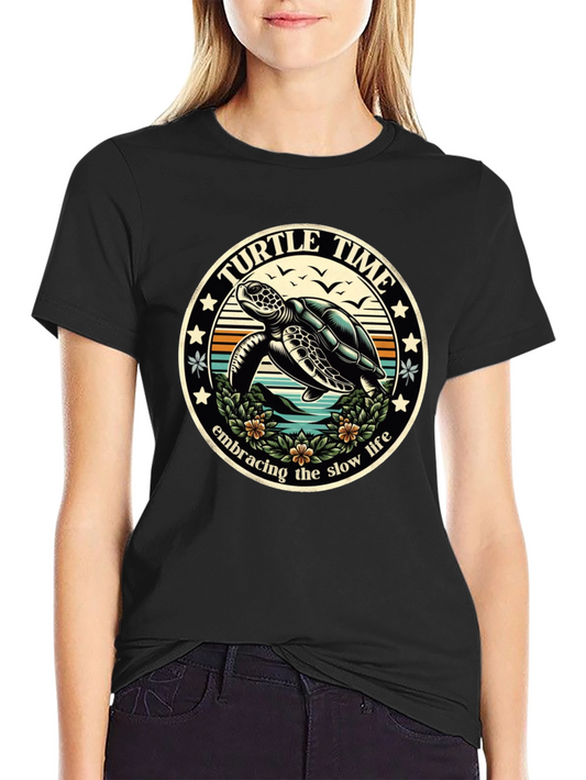 Turtle Time Slow Life Graphic Tee