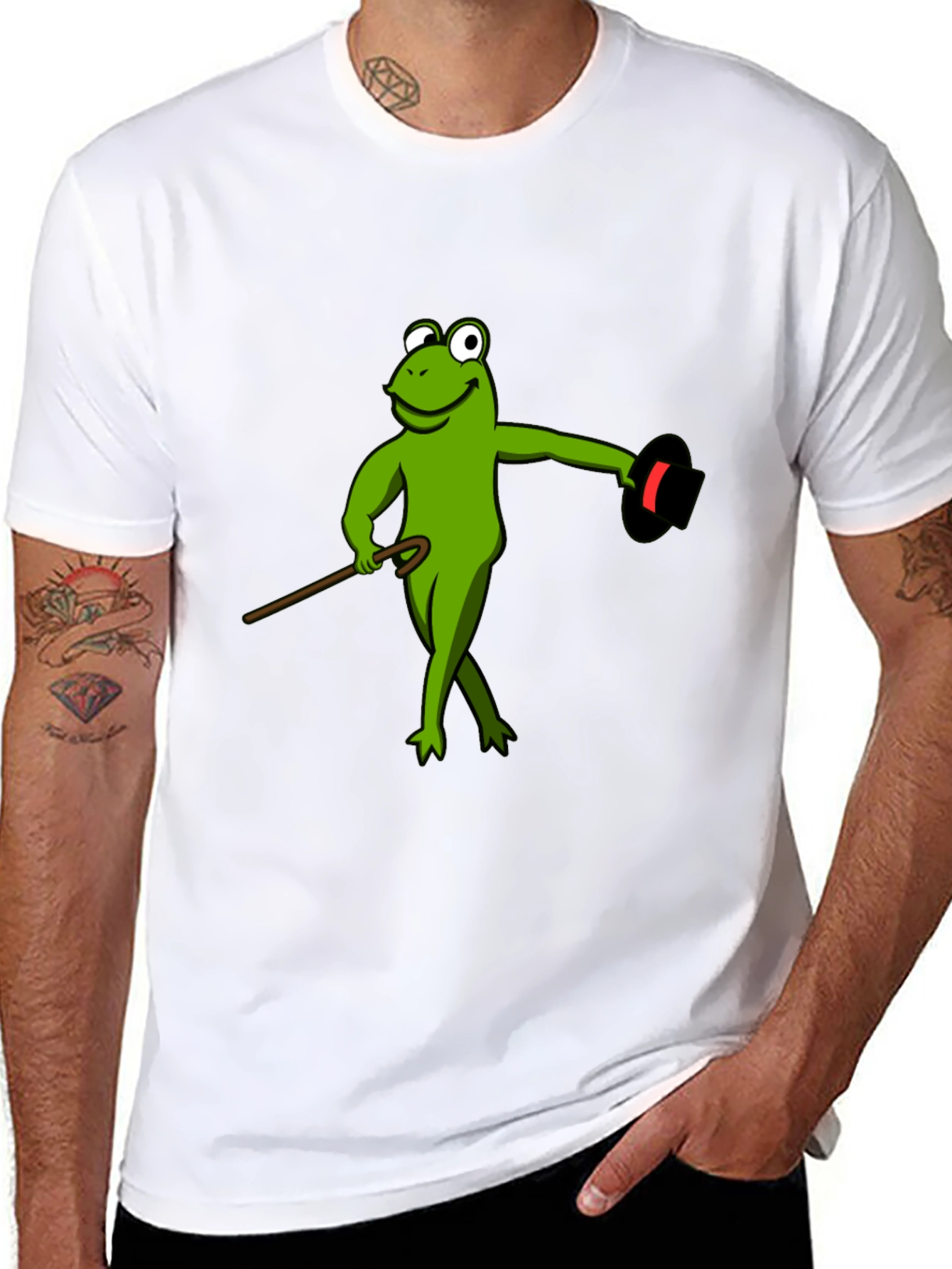 Frog Magician T-Shirt - Sleek Black Cotton Tee