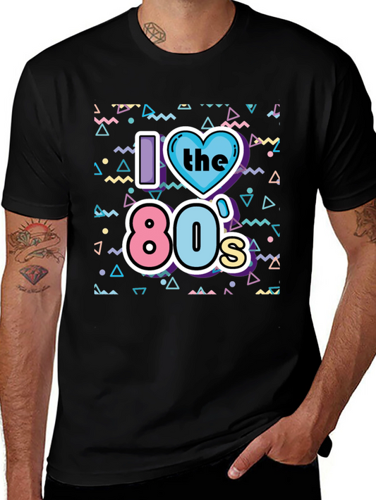 I Love The 80s Black Graphic Tee