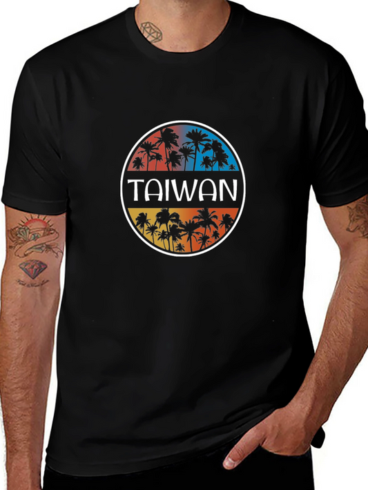 Taiwan Palm Tree Sunset T-Shirt