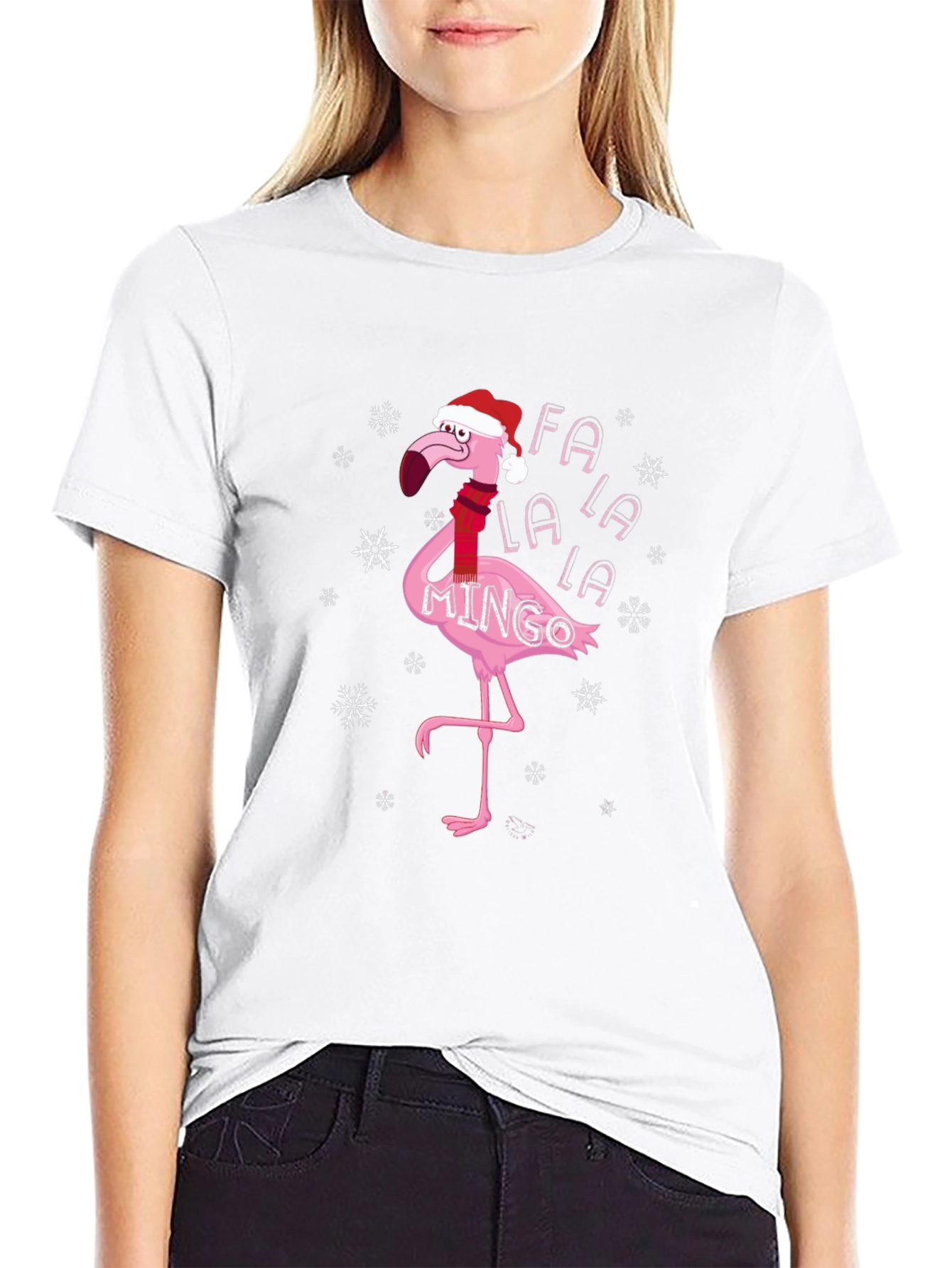 Fa La La Mingo T-Shirt - Christmas Flamingo Tee