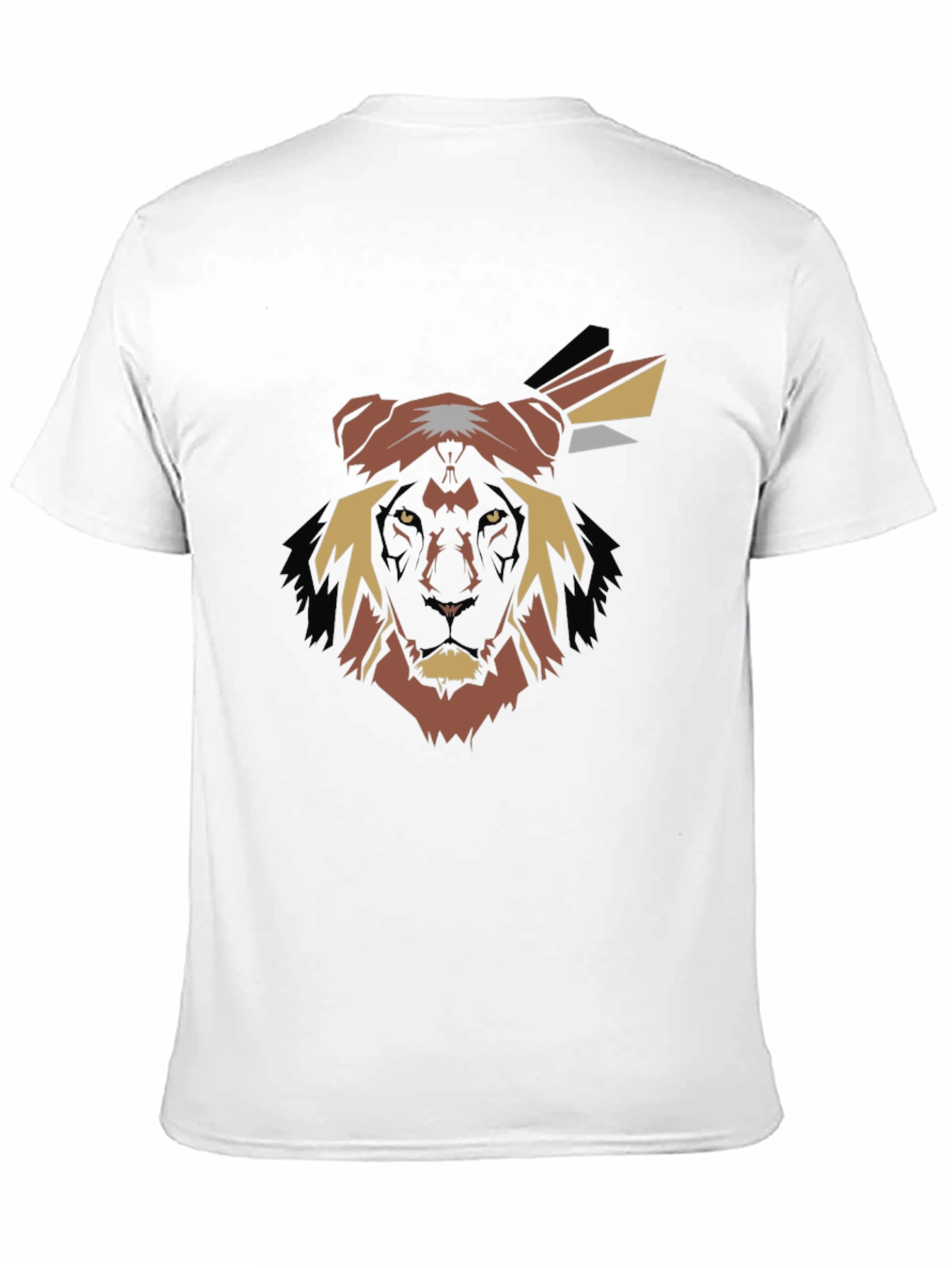 Lion Chief Black T-Shirt - Bold Graphic Tee