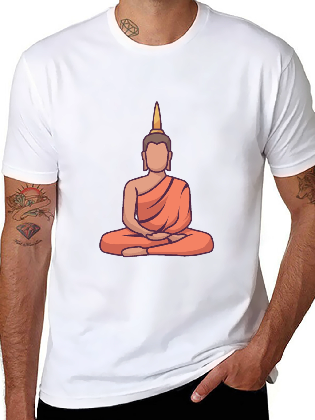Buddha Graphic Tee - Relaxed Fit Black T-Shirt