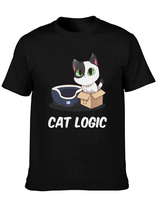 Cat Logic T-Shirt: Cute Cartoon Cat Design