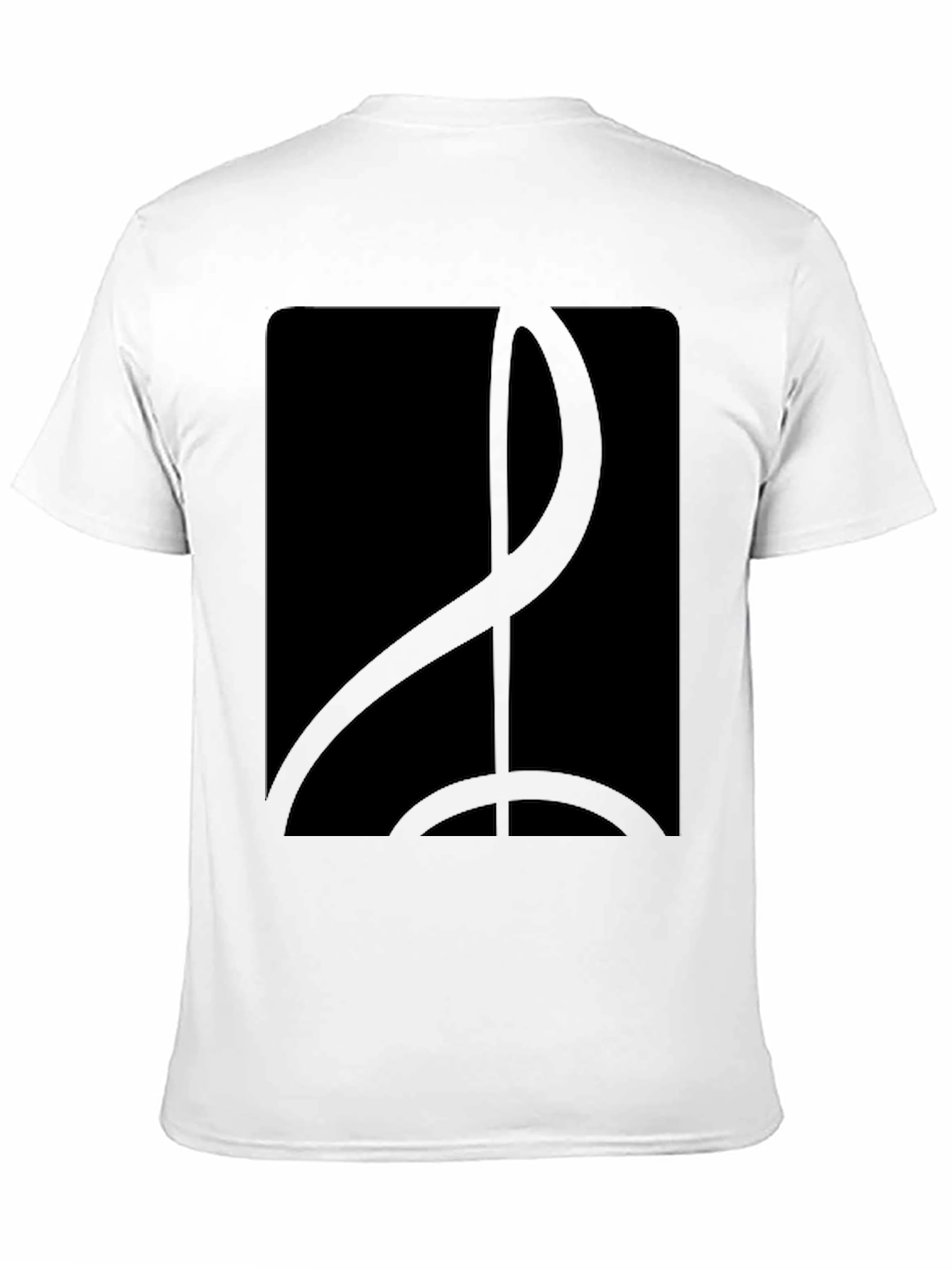 Sleek Black T-Shirt with Abstract Graphic Design