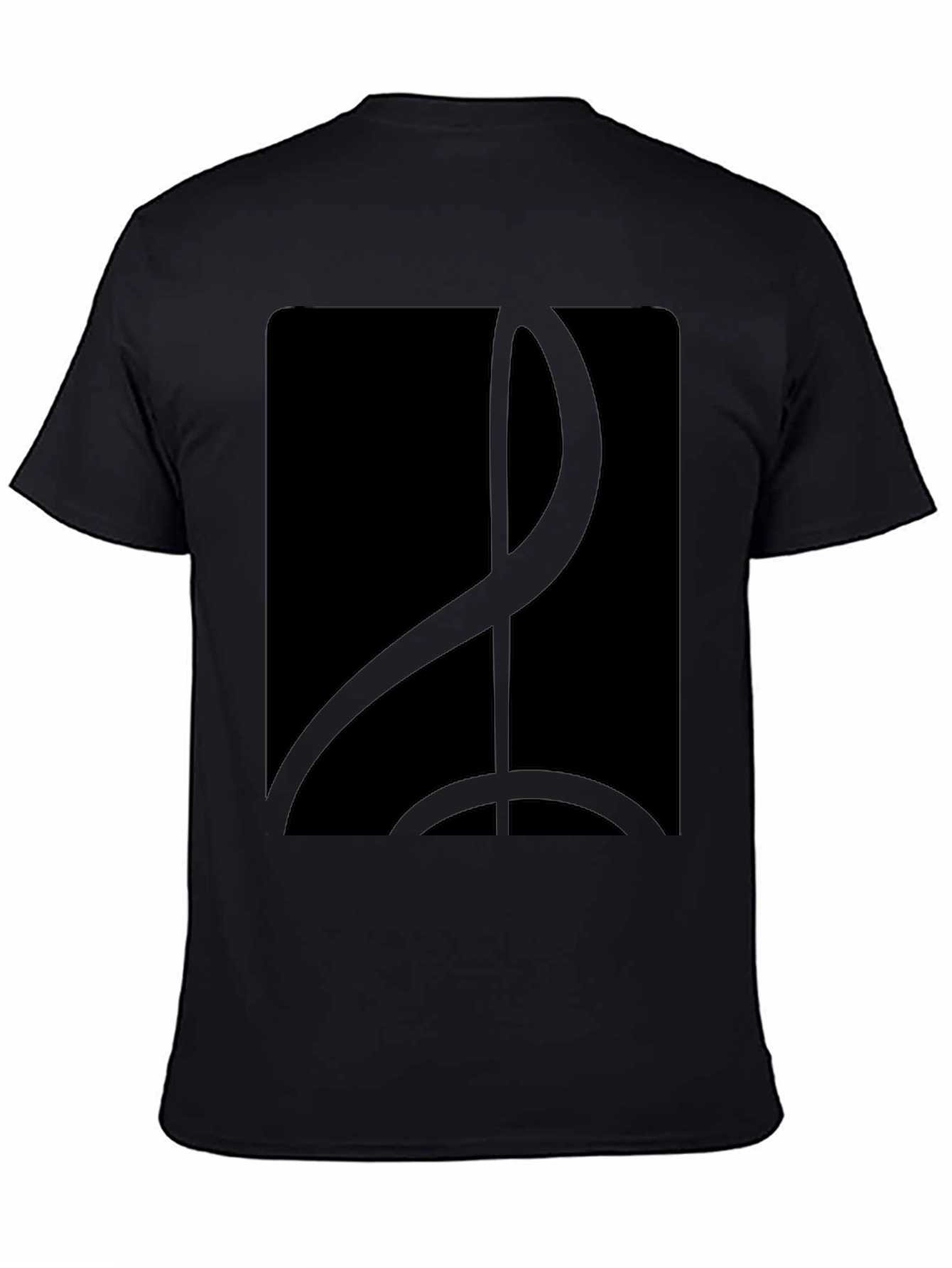 Sleek Black T-Shirt with Abstract Graphic Design