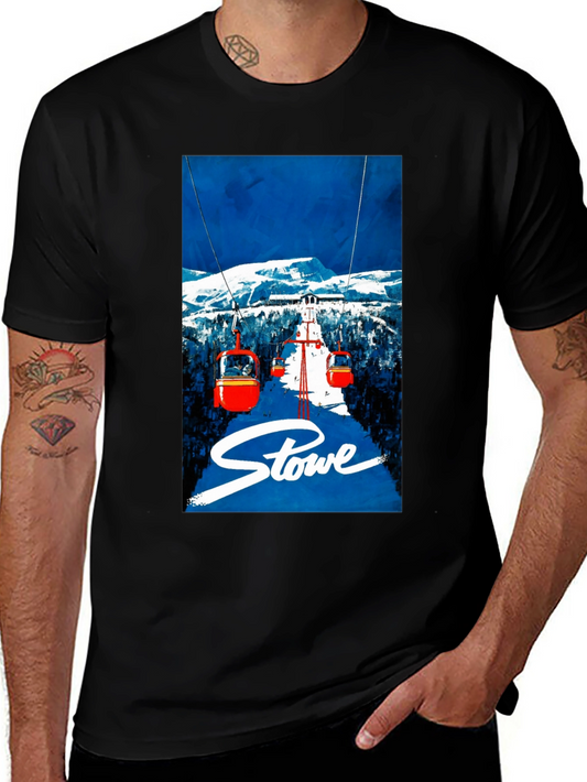 Stowe Ski Resort T-Shirt - Vintage Gondola Design
