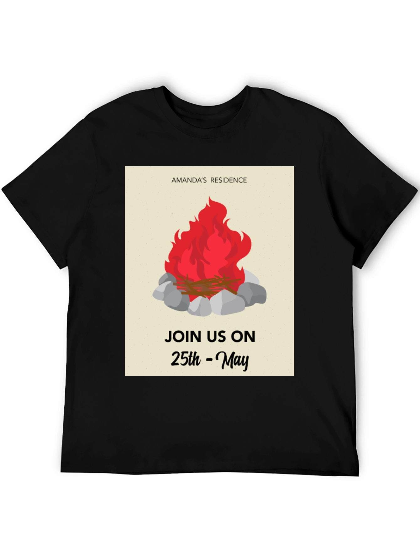 Campfire T-Shirt - Amandas Residence 25th May