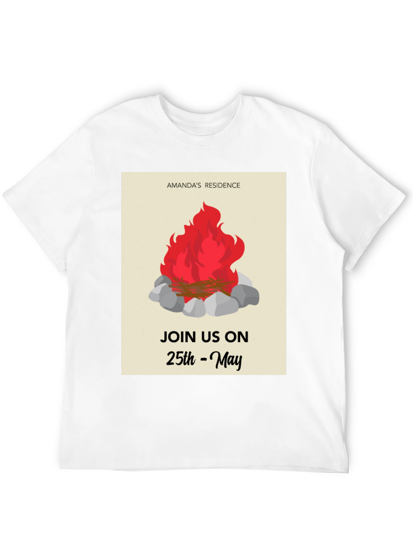 Campfire T-Shirt - Amandas Residence 25th May