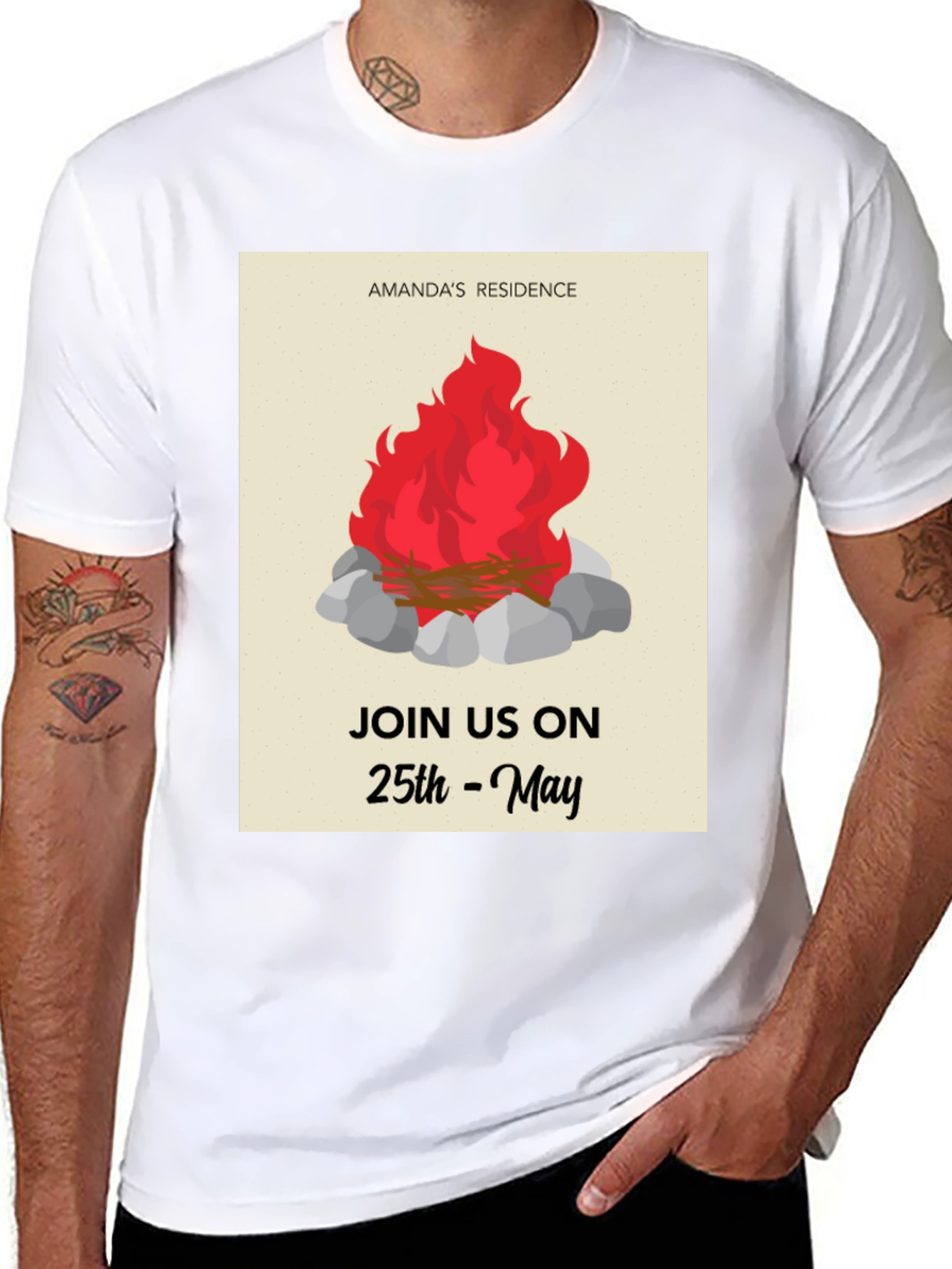 Campfire T-Shirt - Amandas Residence 25th May